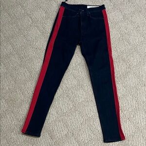 Stylish Black and Red Women's Jeans